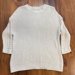 American Eagle Cream Knit Sweater